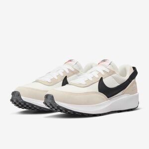 Nike Waffle Debut shoes in sanddrift/black
